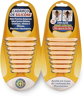 Cadarço de Silicone Padrão, Ortho Pauher, Bege, Único, Contem 16 Unidades