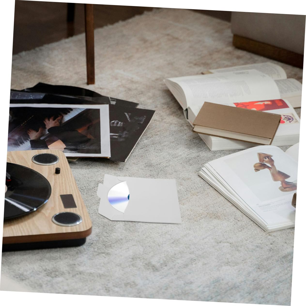 Ciieeo 10 Weiße Papier Versandumschläge für Cds und Dj Scheiben Einfache Praktische CD Taschen für Sicheren Versand und Aufbewahrung