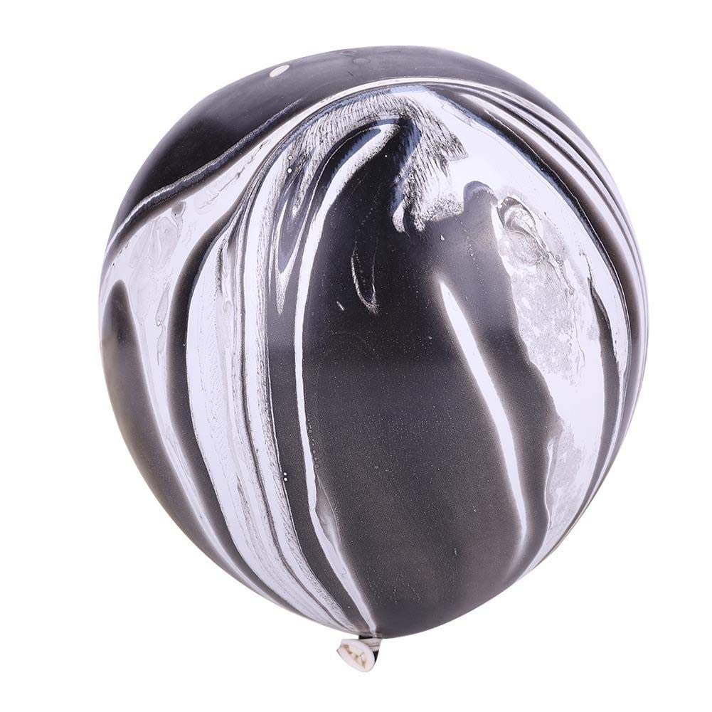 Photo 1 of 10 Pcs 12in Agate Latex Balloons Colorful Marble Balloons Birthday Wedding Party Balloon Supplies and Decorations(Black)