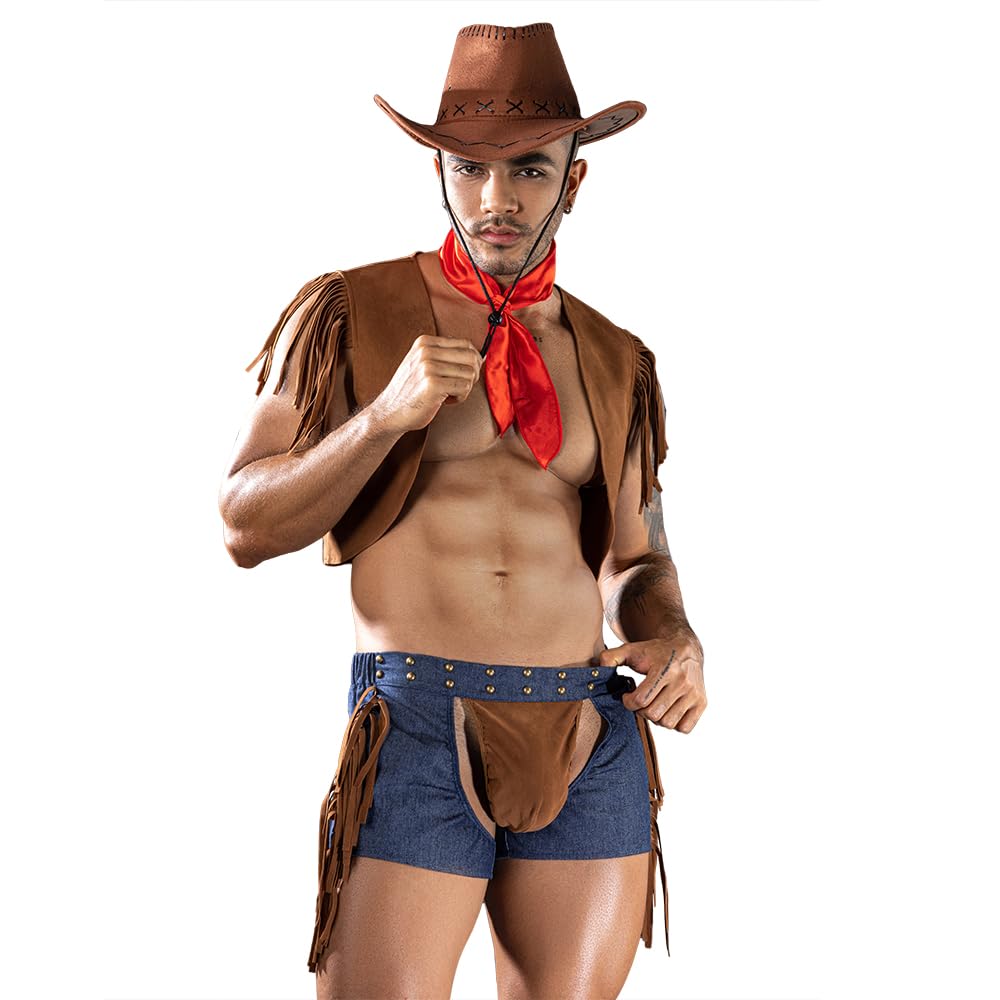 YUHENG Hommes sexy lingerie mariner costume adulte homme trois pièces prisonnier gart lingerie costume cosplay