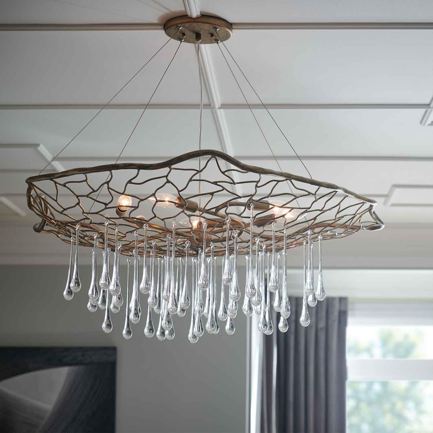 Hinkley Laguna Collection Six Light Chandelier, Burnished Gold