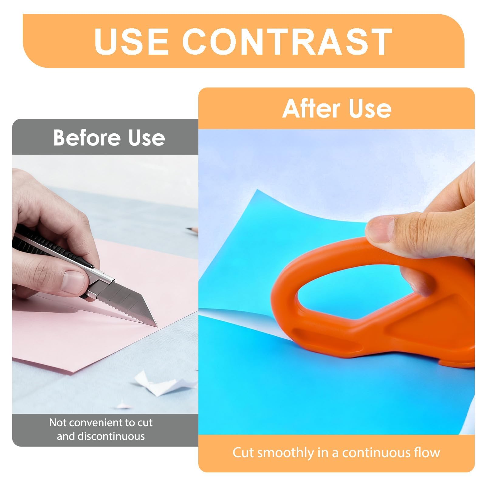 Coupe-papier d'emballage coulissant, Cutter cadeau pour rouleaux de papier plastique