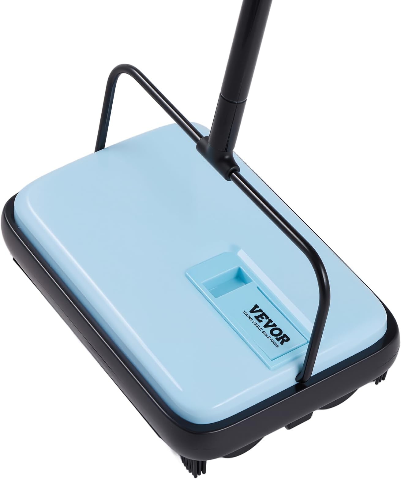 Carpet Sweeper Manual, Floor Sweeper with 300 ml Dustbin Capacity Easy to Empty, 6.7 inch Cleaning Width for Home Office Carpets Pet Hair Dust, Blue