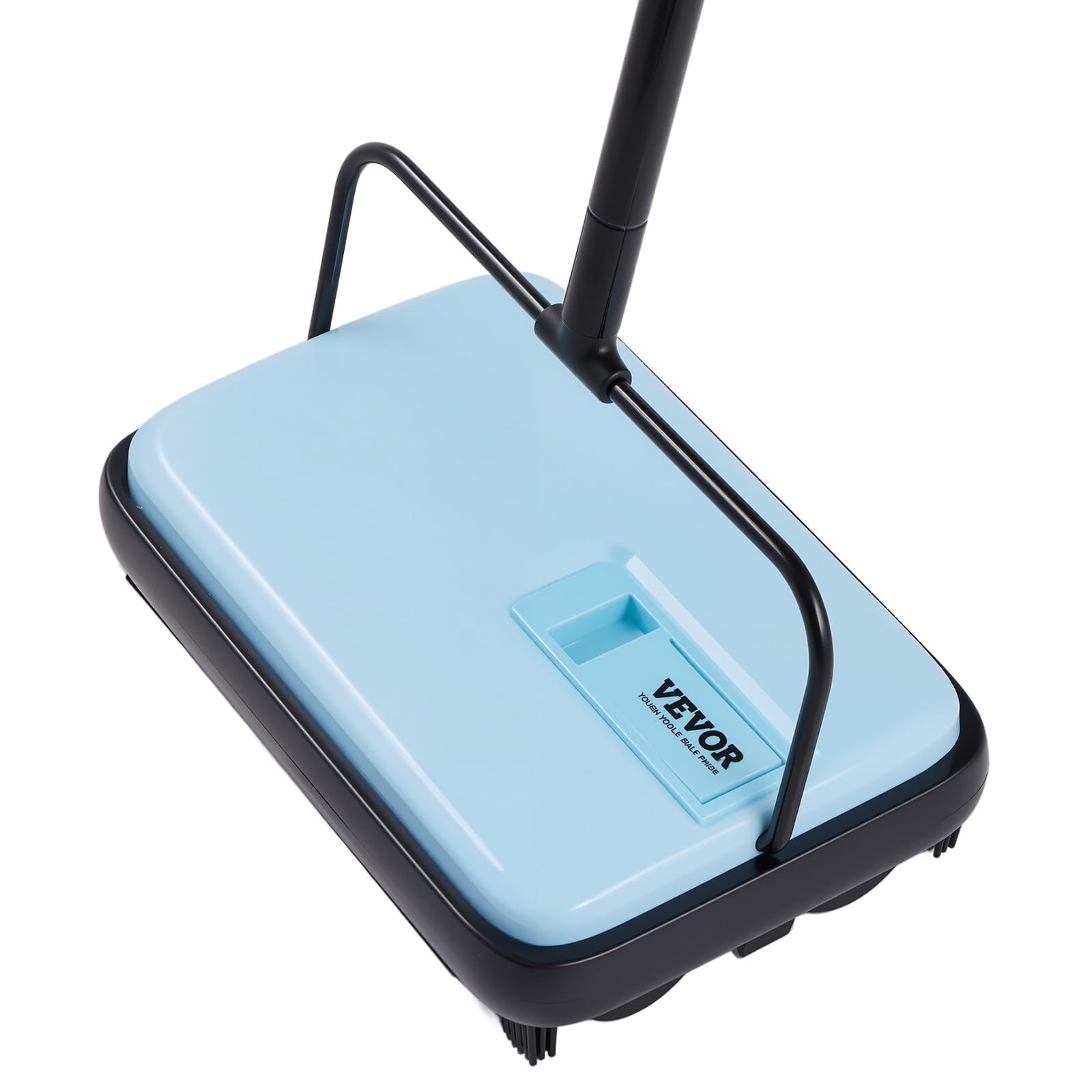 VEVOR Carpet Sweeper Manual, Floor Sweeper with 300 ml Dustbin Capacity Easy to Empty, 6.7 inch Cleaning Width for Home Office Carpets Pet Hair Dust, Blue