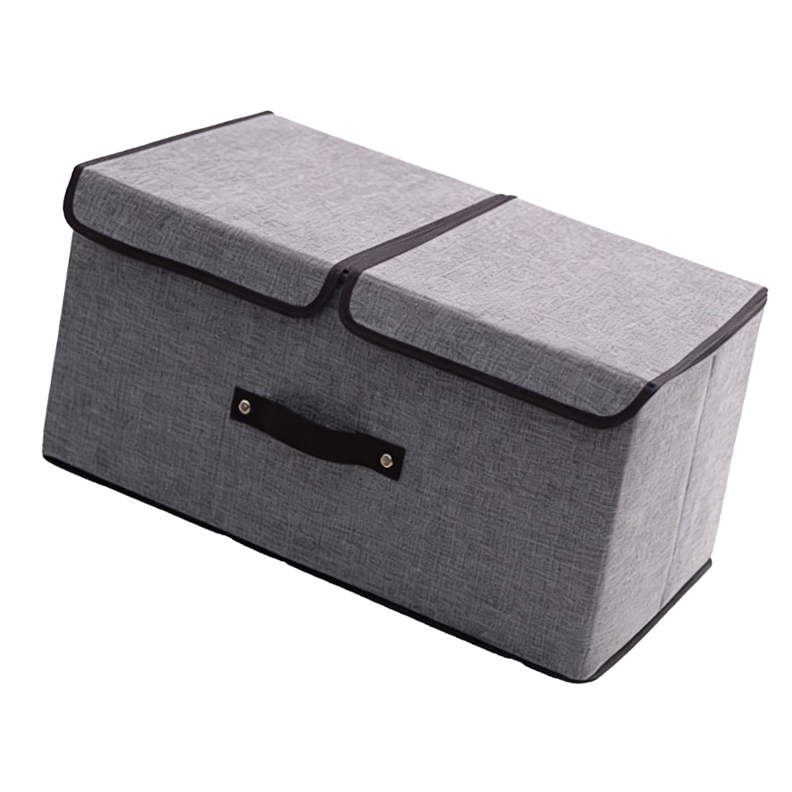 Ejoyous Contenedor de Almacenamiento de Tela Plegable, Caja de Almacenamiento de Doble Tapa con Divisor en Forma de T, Organizador de Tela de 19,7 X 11,8 X 9,8 Pulgadas para Juguetes, Libros, Ropa,