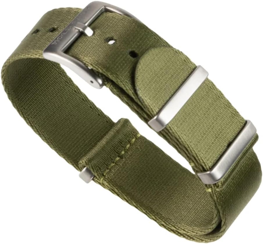Anchor Strap Co | Premium Nylon Watch Strap | Brushed Stainless Steel Hardware | Floating Keeper | Heat-Sealed Notches | Adjustable Fit 5.75–8.5in Wrists | Comfortable NATO