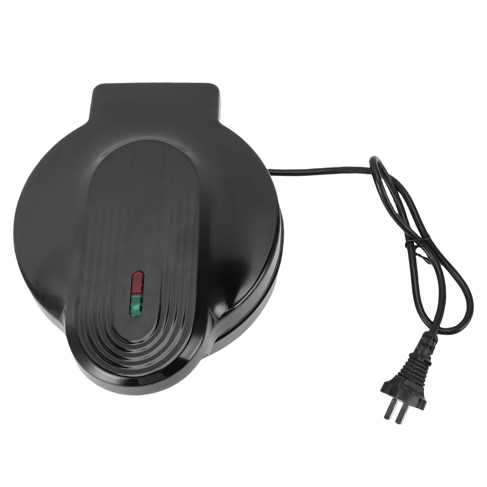 Plancha eléctrica redonda de 1000 W, máquina de pizza con calefacción de doble cara con placa de cocción antiadherente de 6.89 pulgadas, máquina de quesadilla para hacer pizza, panqueques 9
