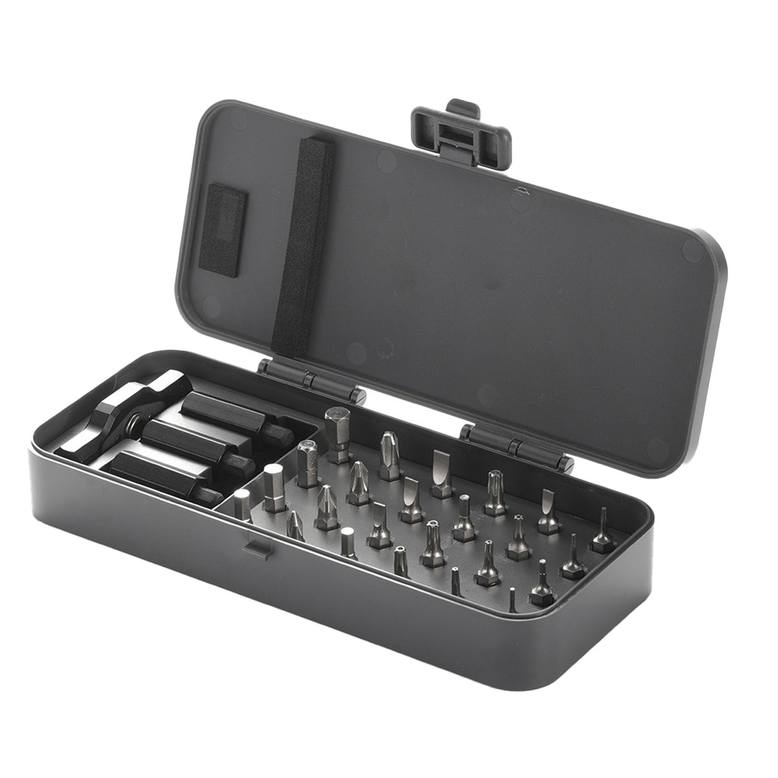 Magnetic Ratchet Screw Driver Bit Set, 24pcs Cr Mo Alloy Steel Bits, 1/2 Weight, 58 Tooth CW, CCW Ratchet Handle of 6063 Forged Aluminum Alloy CNC Post Processed