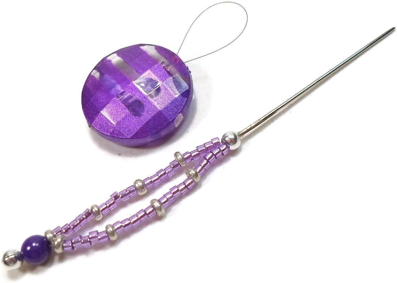 Purple, Silver Stitch Picker/Needle Threader Set