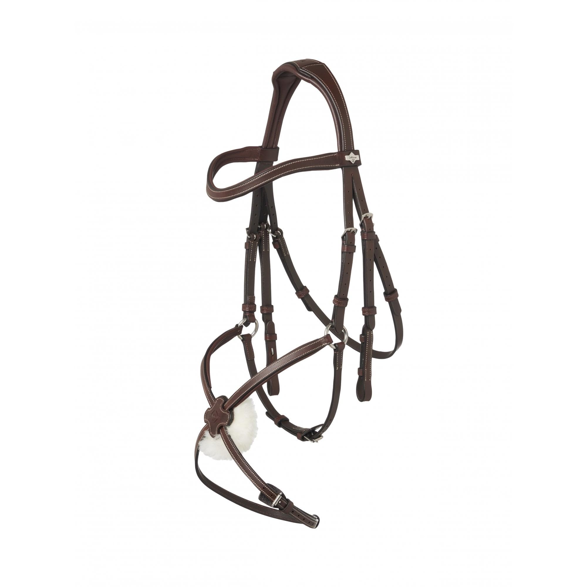 LeMieux Arika Anatomic Grackle Bridle - Havana/Silver - Full