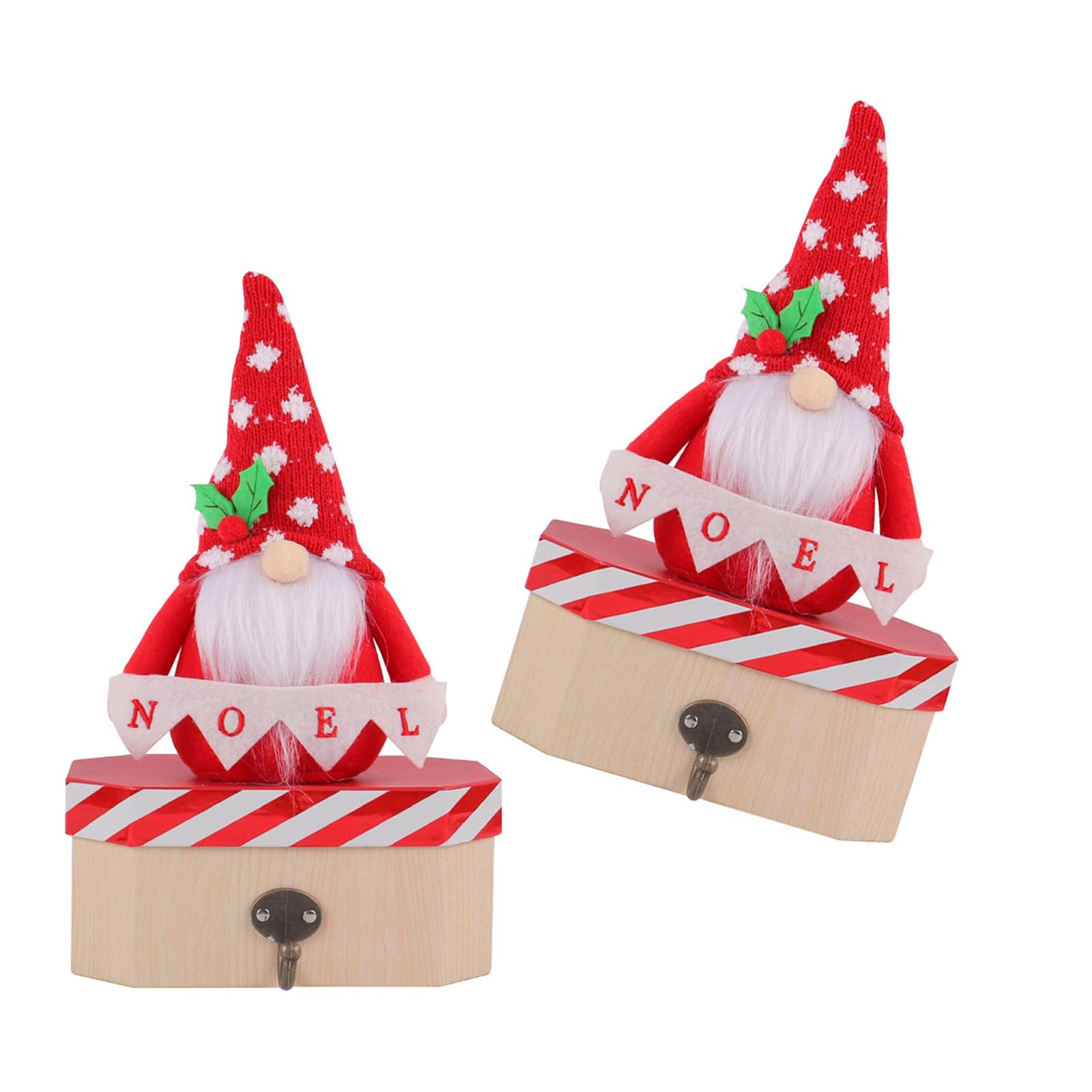Buxuaaaa 2pcs Santa/Snowman Figurine Candy Box Chocolate Candies Storage Case Holiday Treat Container for Home Decoration Holiday Decoration