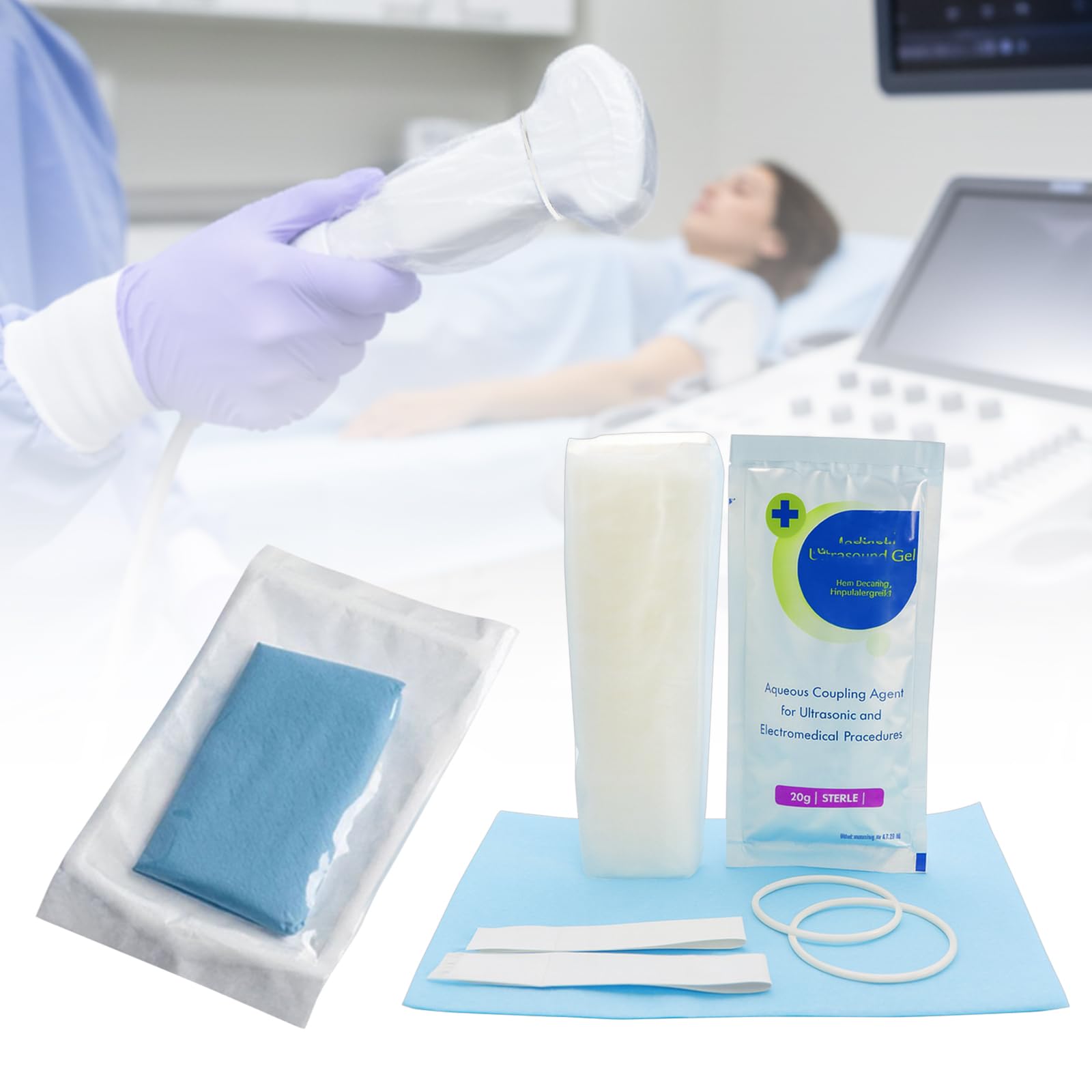 Ultrasound Probe Cover - Latex-Free Sterile Disposable Protective Sheath, Clear Med Transducer Sleeve, Individually Packed, 6"x12", 100 Pcs/Box (6"x12")