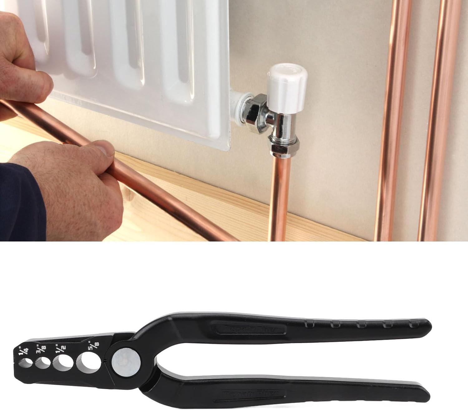 Alicates de Reparación de Tubos de Cobre de Cuatro Orificios con Brazo de Palanca Extendido para Tubos de 1/4 3/8 1/2 y 5/8 Pulgadas Restaura el Diámetro Original Fácil de Usar