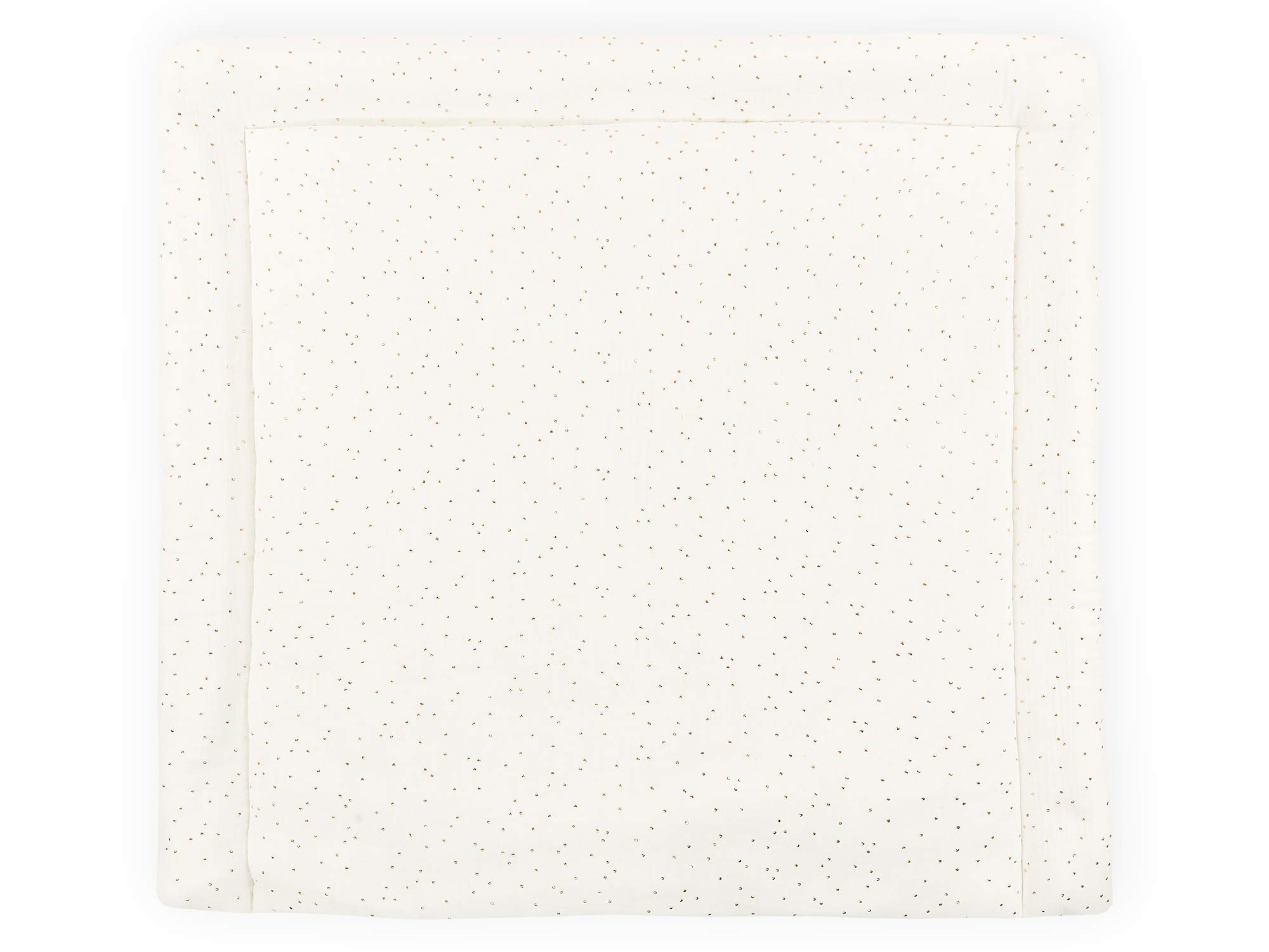 KraftKids MGE112-78 - Cambiador de pañales (muselina, 78 x 78 cm), diseño de lunares dorados en color blanco