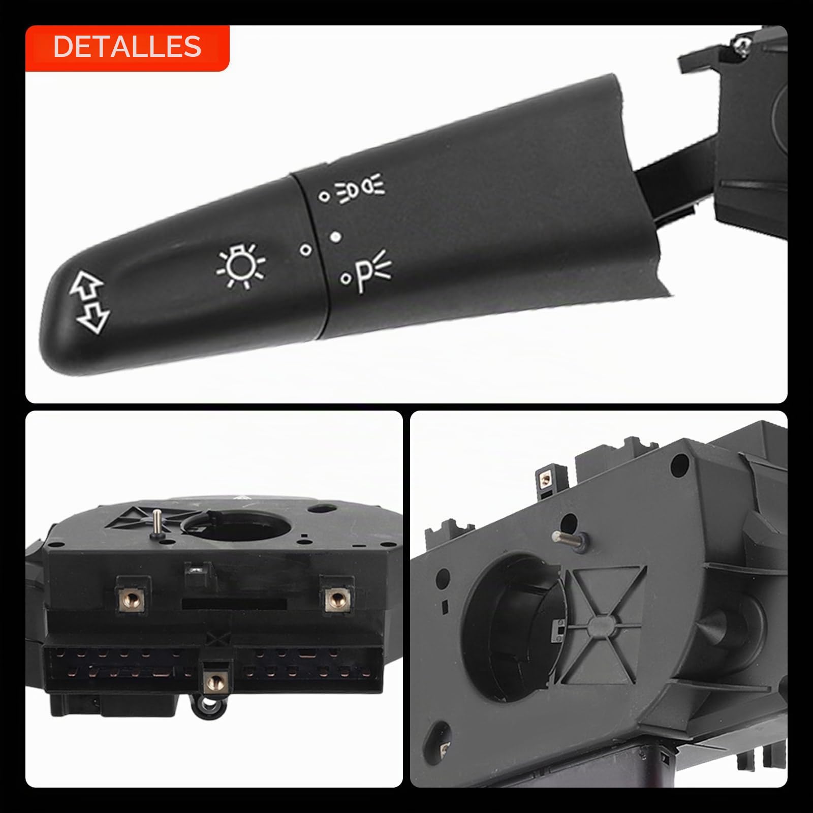 Frankberg Interruptor combinado Interruptor del volante Compatible con Transporter IV Bus 70B 70C 70J 70K 7DB 7DC 7DJ 7DK LT 28-46 II Furgoneta 2DA 2DD 2DH LT 28-35 II Bus 2DB 2DE 2DK 15404645