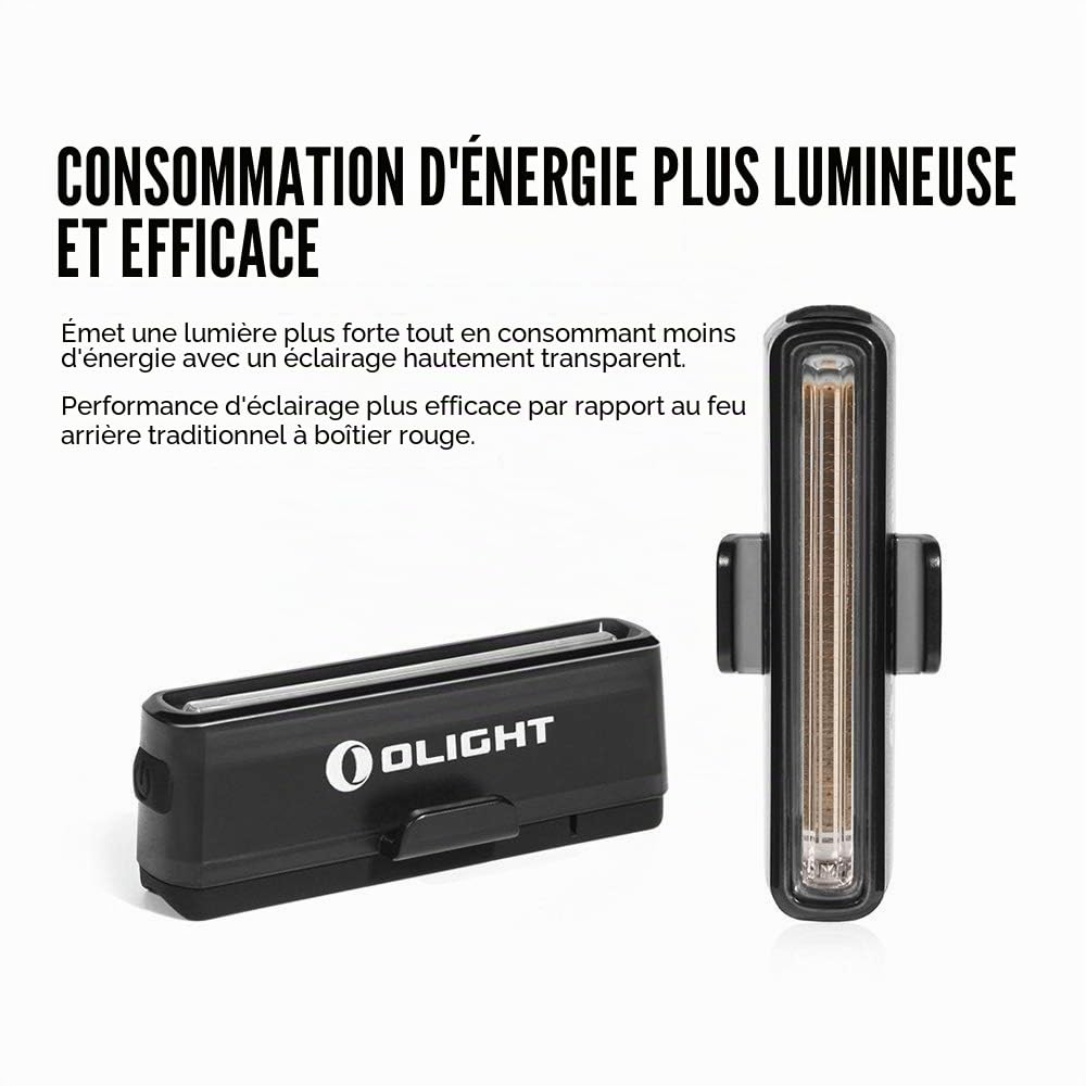 OLIGHT Ensemble de Lampes pour Cyclistes, RN 1500 Phares de Vélo Rechargeables 1500 Lumens Faisceau Anti Éblouissant Bundle Seemee 30C Feu arrière LED 30 Lumens Visibilité à 230 Degrés