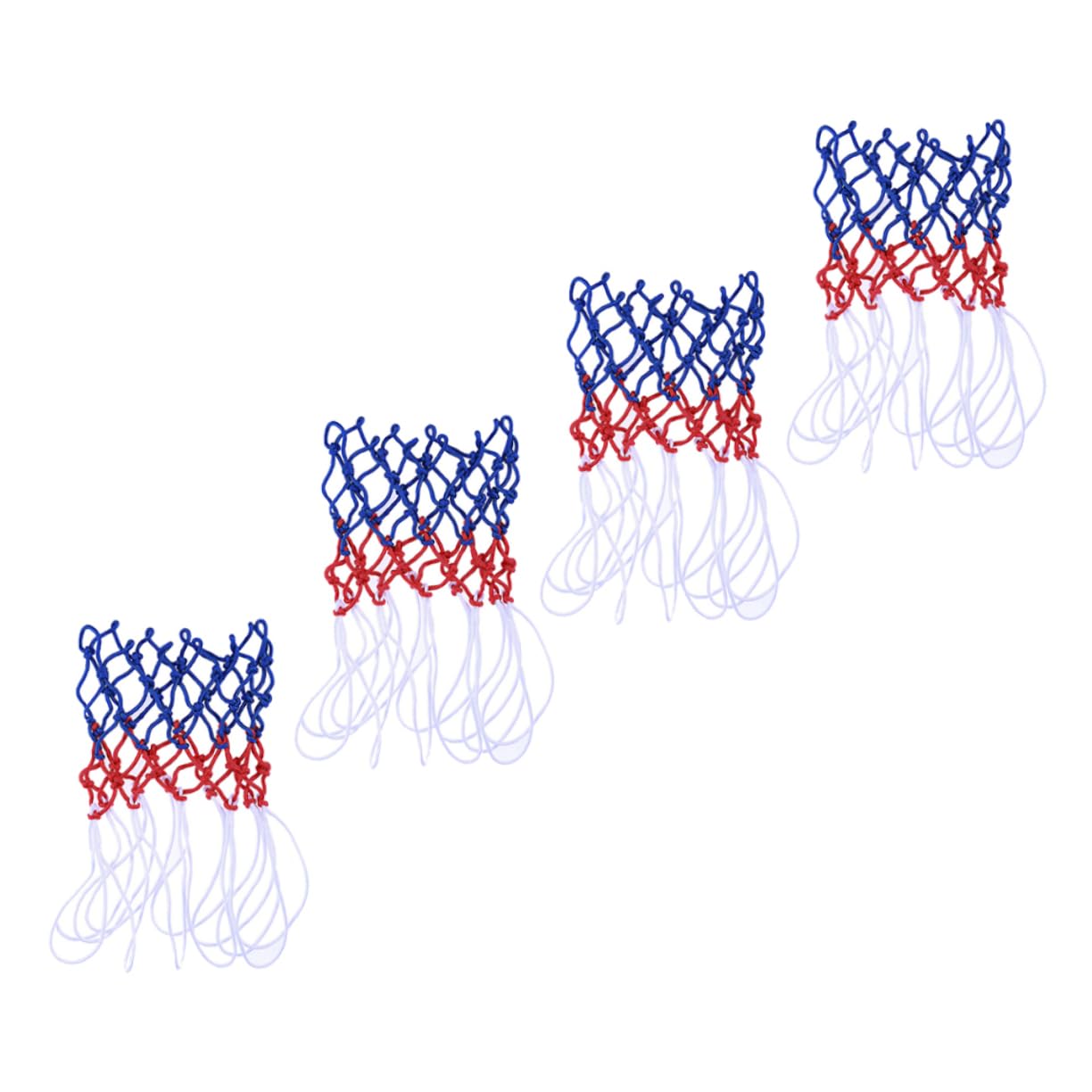 Abaodam 4Pcs Durable Outdoor Competition Basketball Nets Sturdy Nylon Mesh for Home School Public Courts for Training and Recreation Activities