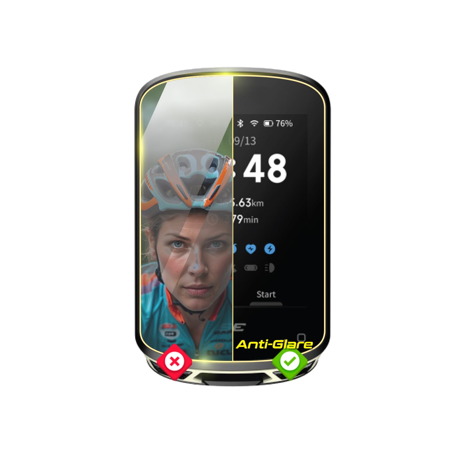 Magene C506 - C506SE Smart Navigation GPS Bisiklet Bilgisayarı için IPG Anti-Glare Parlama Önleyici Mat Ekran Koruyucu