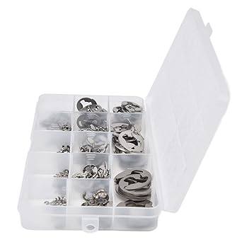 E Clip Kit, Wide Use Retaining Ring 1.5mm-15mm for Gear for Shaft for Bearing