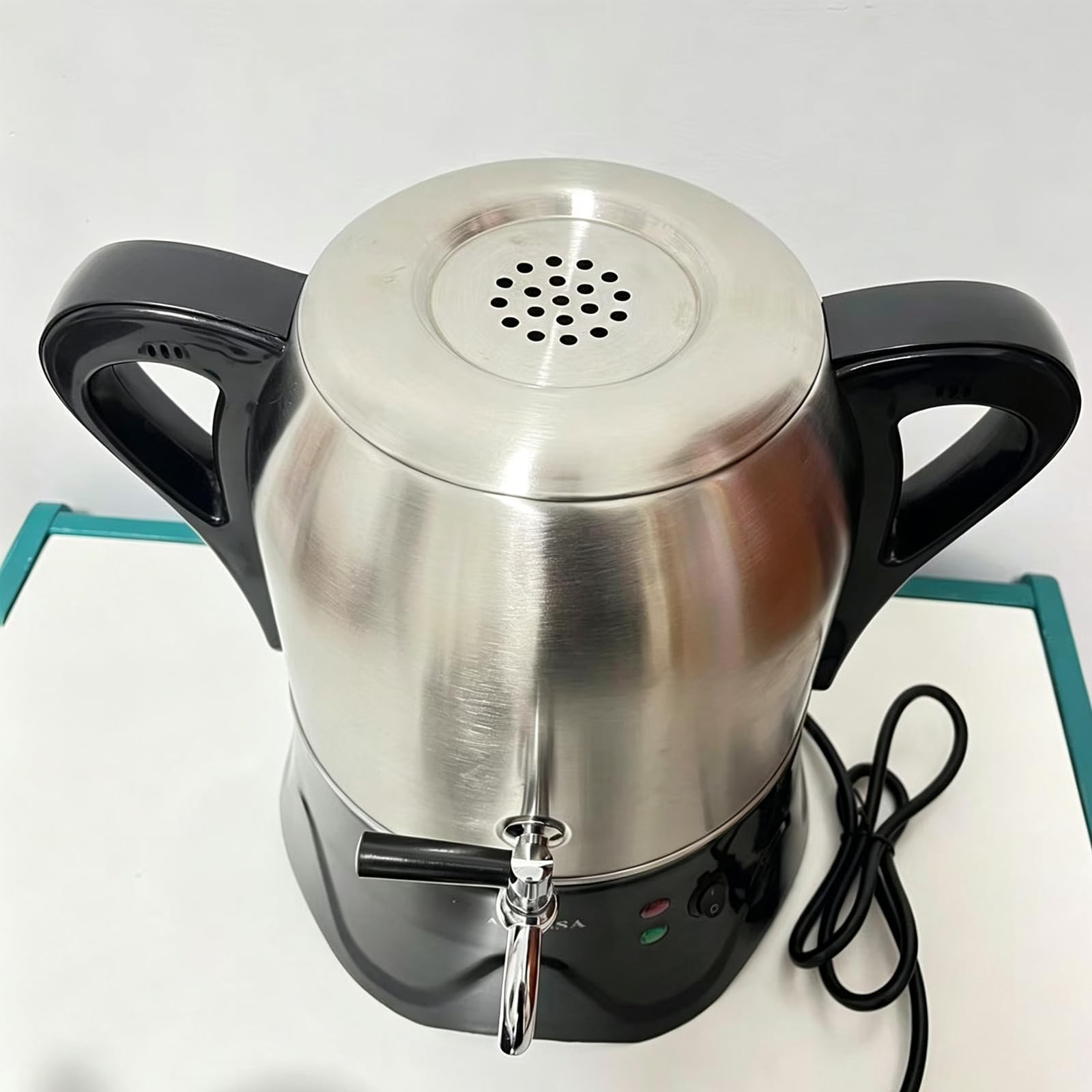 Elektryczny zaparzacz do herbaty samowar, 2000 W, 3-litrowy dzbanek do herbaty, 1 l, ceramiczny dzbanek do herbaty, elektryczny turecki samowar z funkcją utrzymania ciepła, do kawy, herbaty