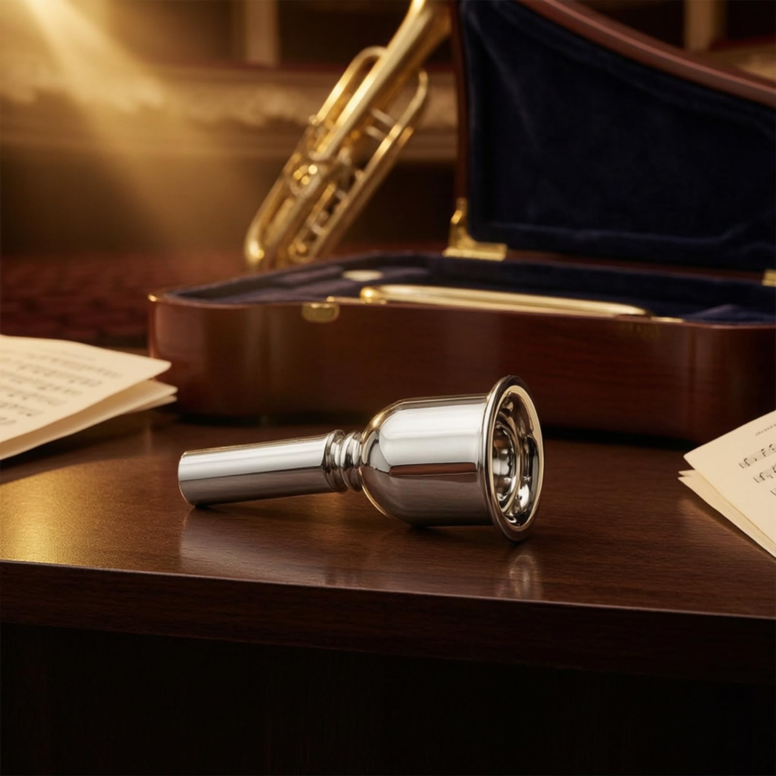Qianly Bocchino Argentato Imboccatura Lucido Accessorio Musicale per Tubisti, Musicisti, Concerti, Studio, Esami