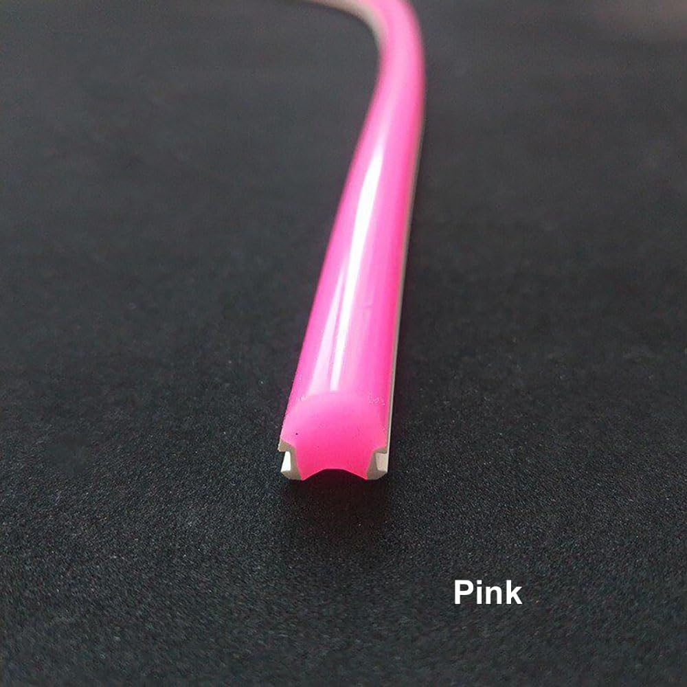 Separación flexible y plegable, Difusor de tubo neón flexible 8 mm multicolor for letreros bricolaje y decoración del hogar 5M(Pink)