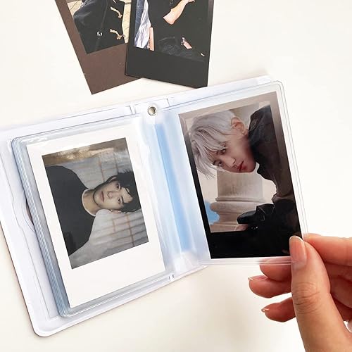 Miniatura 5 de Paquete de 2 portatarjetas de fotos de 3 pulgadas, álbum de tarjetas fotográficas, mini carpeta de tarjetas fotográficas pequeñas, libro de tarjetas