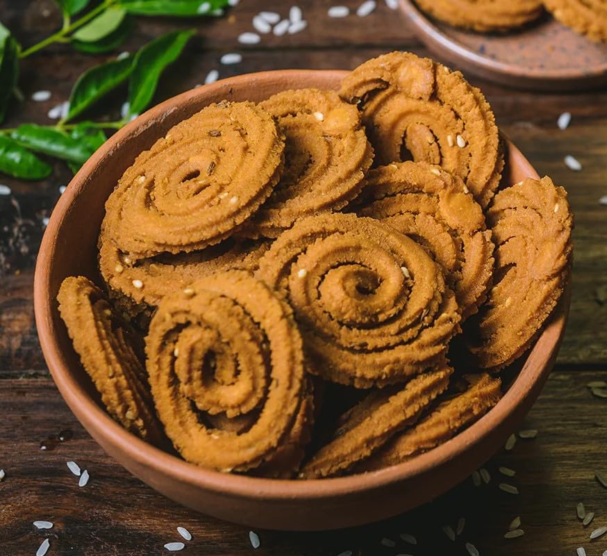 Gujarati Special Wheat Chakri (Chakli) | Fried Namkeen | Traditional Gujrati Snacks | Ready to Eat - Container Pack (6 Packets, 200 gms each)) (B09MFWVY9T) Amazon Price History, Amazon Price Tracker