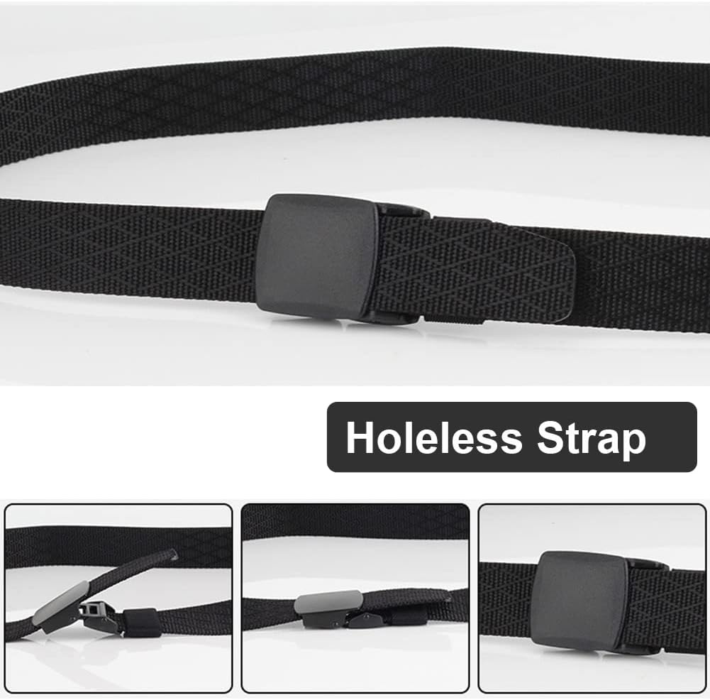 3-Pack Military Nylon Belts, 1.25" Wide No Metal Webbing Tactical Web Belt, TSA-Friendly Belt - Image 3