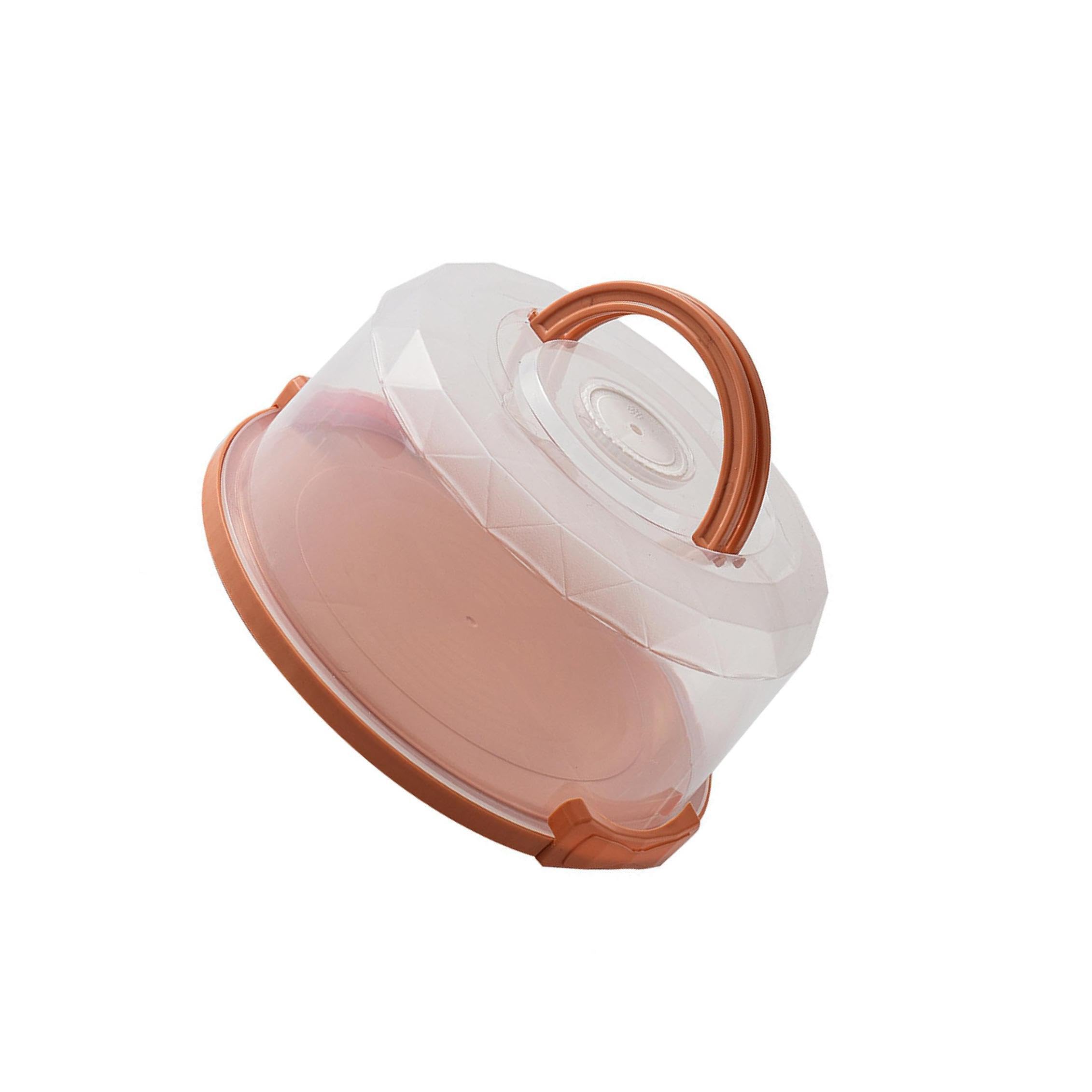 PIXZCSA Cake Carrier With Lid Cake Cupcake And Delicious Treat Storage During Family And Friends Gatherings Home Cooking Carriers Cupcake Carriers Holder Tray, Orange, 25x15.5cm