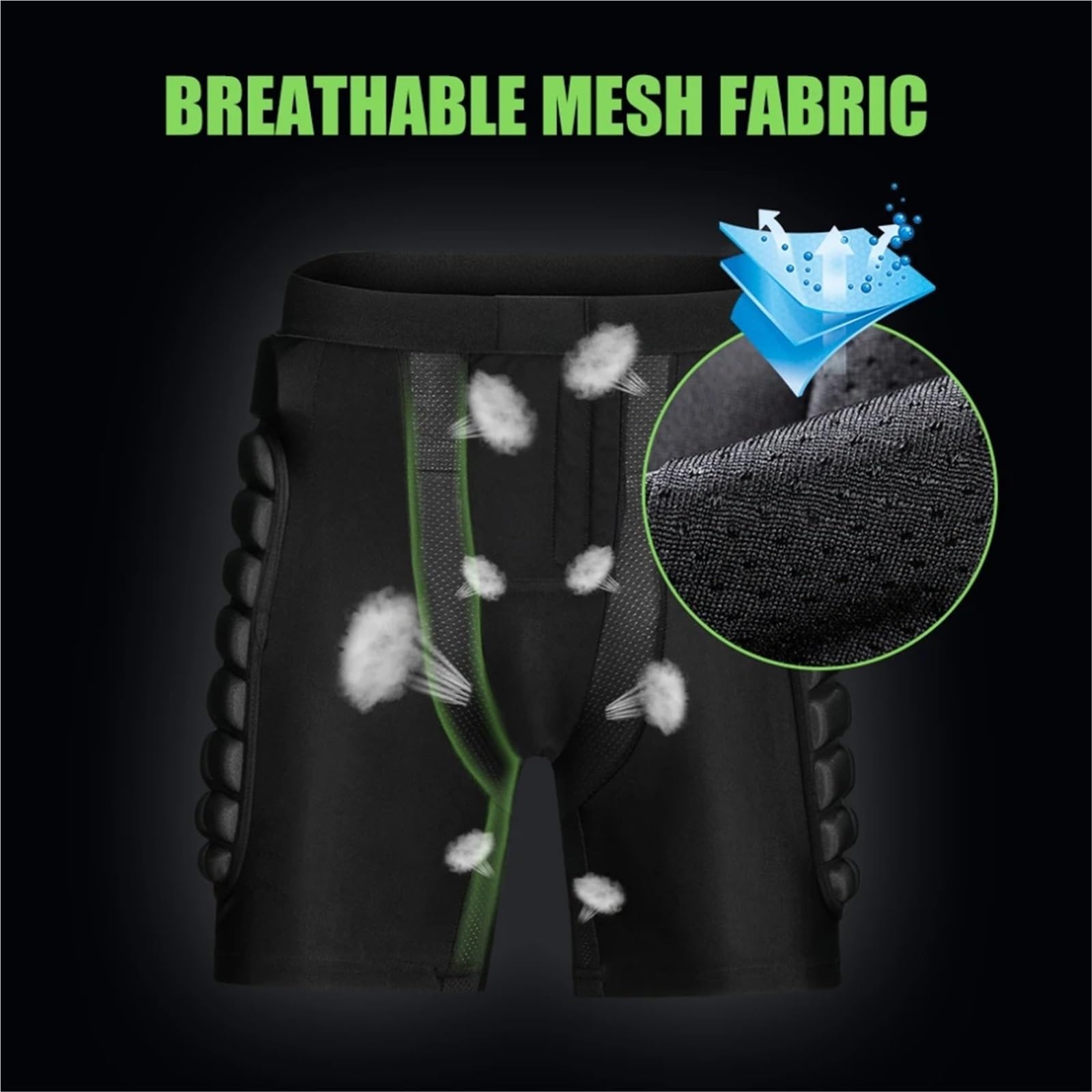 Protezione per Fianchi da Sci Pantaloncini imbottiti protettivi for fianchi e glutei, pantaloncini for , for snowboard, pattinaggio, sci, corsa, uomo donna