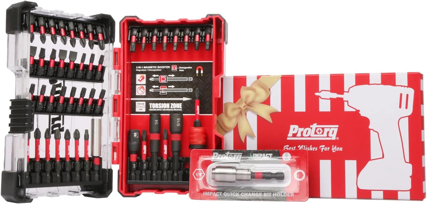 Protorq Impact Drive Bit with Quick change bit holder, Christmas Gift, holiday gift, 48 pieces