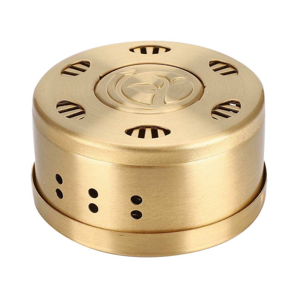 Canyite Copper Moxa Box, herramienta de acupresión de moxibustión, con bolsillo ajustable Caja de terapia de tratamiento de moxibustión para alivio del dolor de la artritis de la rodilla, el cuello
