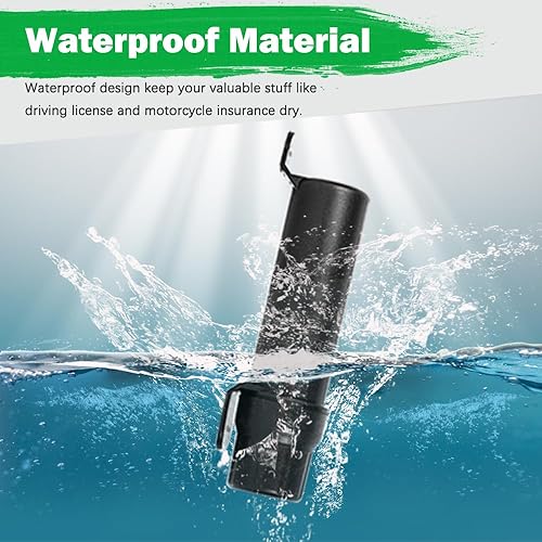 Miniatura 4 de MOTO4U - Tubos de almacenamiento para guardar guantes, impermeables, herramientas o documentos, impermeables, universales, para motocicletas