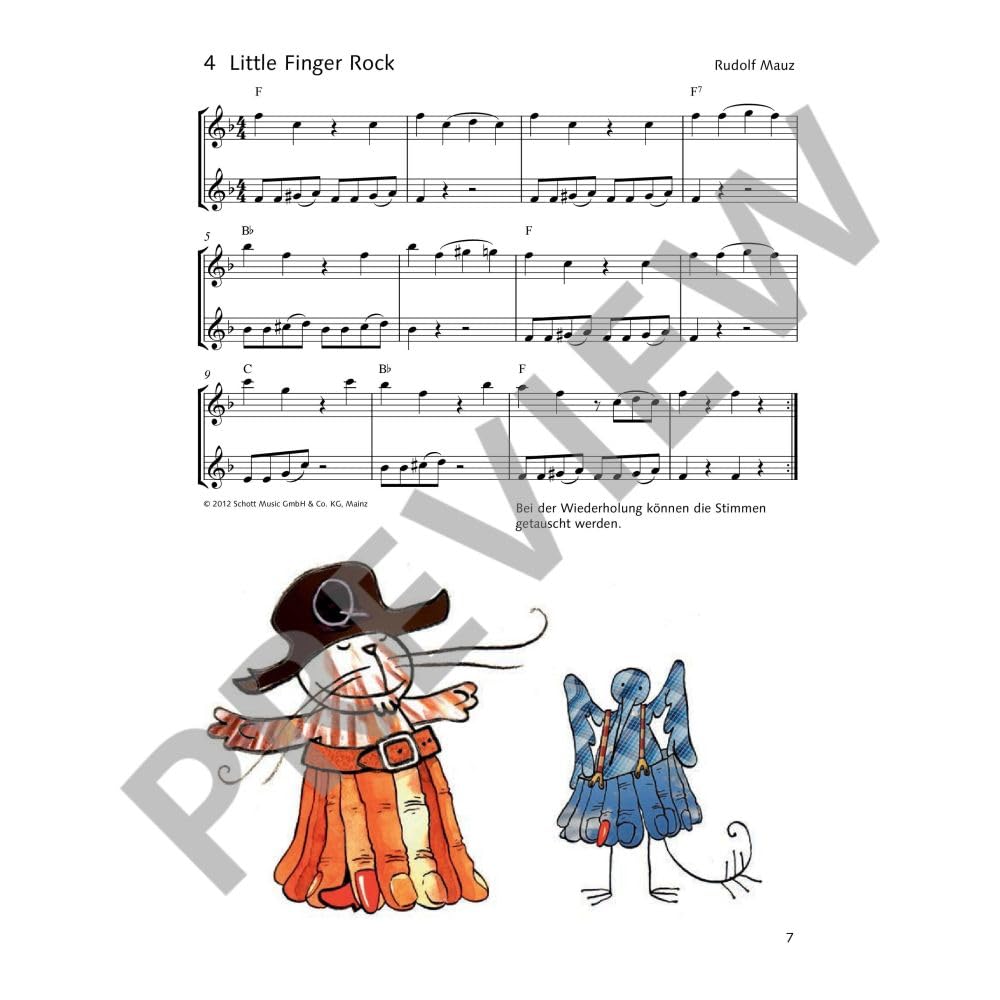 Einsteiger-Set: Die fröhliche Querflöte Band 2 + Band 3 — Querflötenschule für den Einzel- und Gruppenunterricht — Gefion Landgraf (Schott Music) — mit Soundman-Notenheft + zwei Notenbleistiften