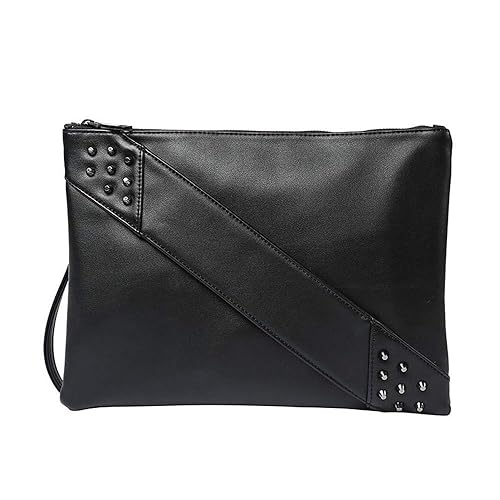 Fashion Women Clutches Rivet PU Leather Crossbody Bag Envelope Clutch