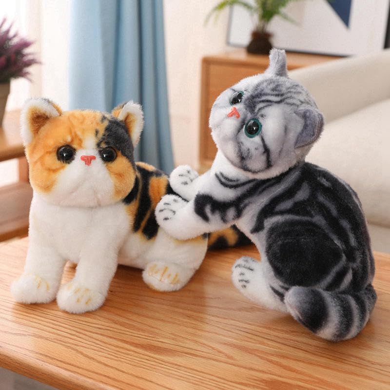 Image of Cat Soft Toy 20 cm - Cute Plush Stuffed Animal for Kids Boys & Girls | Soft & Cuddly Kitten Toy for Baby | Birthday Gift (Color May Vary)