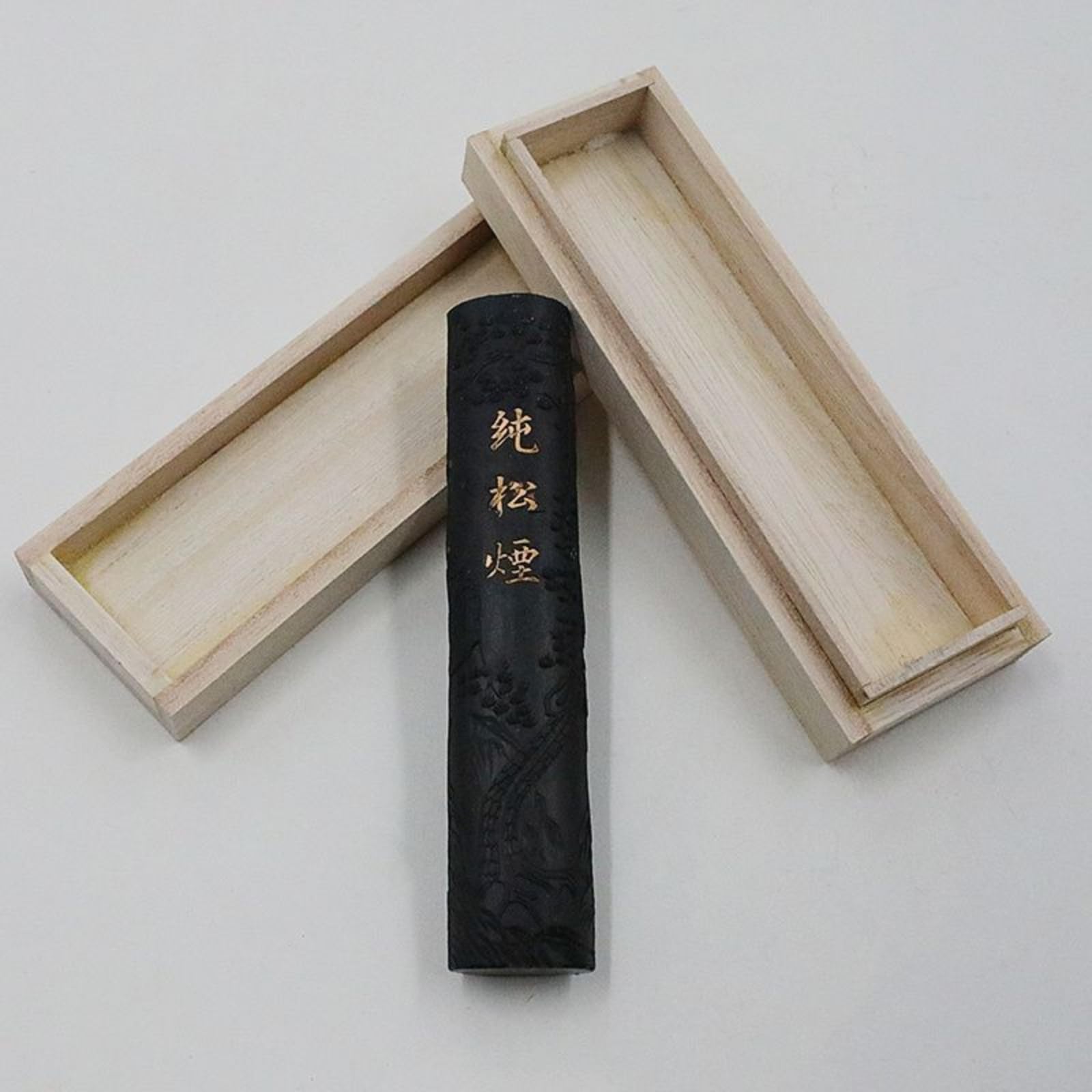 Avec coffret cadeau Bâton d'encre fait main Pin fumé Calligraphie Bâton d'encre de style antique