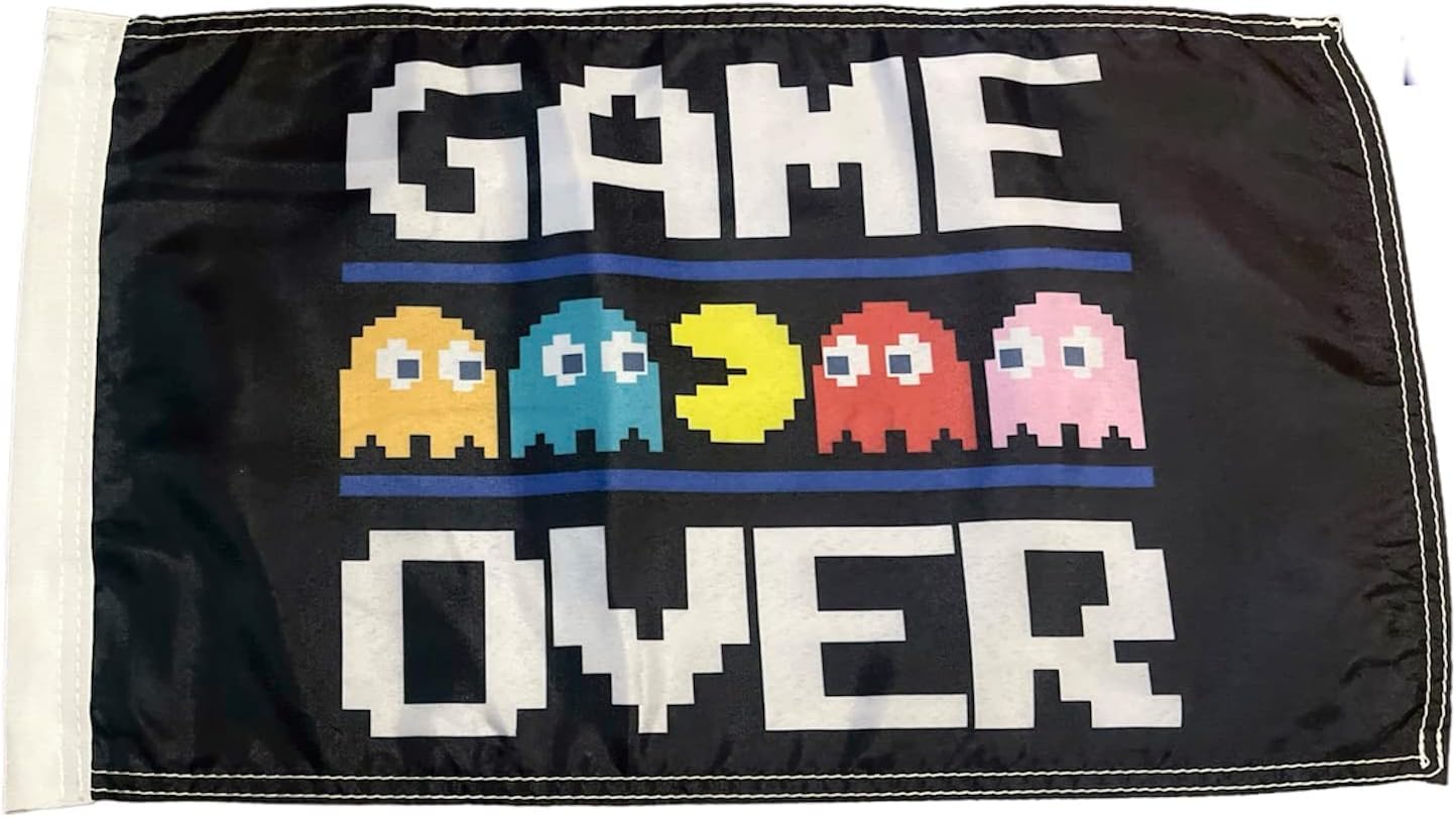 JLP 7' Foot Tall 5/16 Heavy Duty Flag Whip LTZ400 LTR450 LTZ50 LTZ90 Flag Ozark Whip Can-am Pac Man Game Over…, white