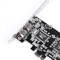 Vista 8 de Tarjeta controladora PCI E PCI Express FireWire 1394a IEEE 1394 con cable Firewire 800Mbps Tarjeta de captura de imagen
