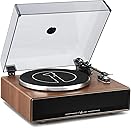 1 by ONE Vinyl Record Player with Bluetooth Input, All-in-One Turntable with Built-in Speakers, Phono Preamp, AT-3600L Cartridge, Belt Drive 33/45 RPM