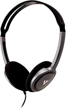 V7 HA310 Lightweight Stereo Headset - Black & Grey