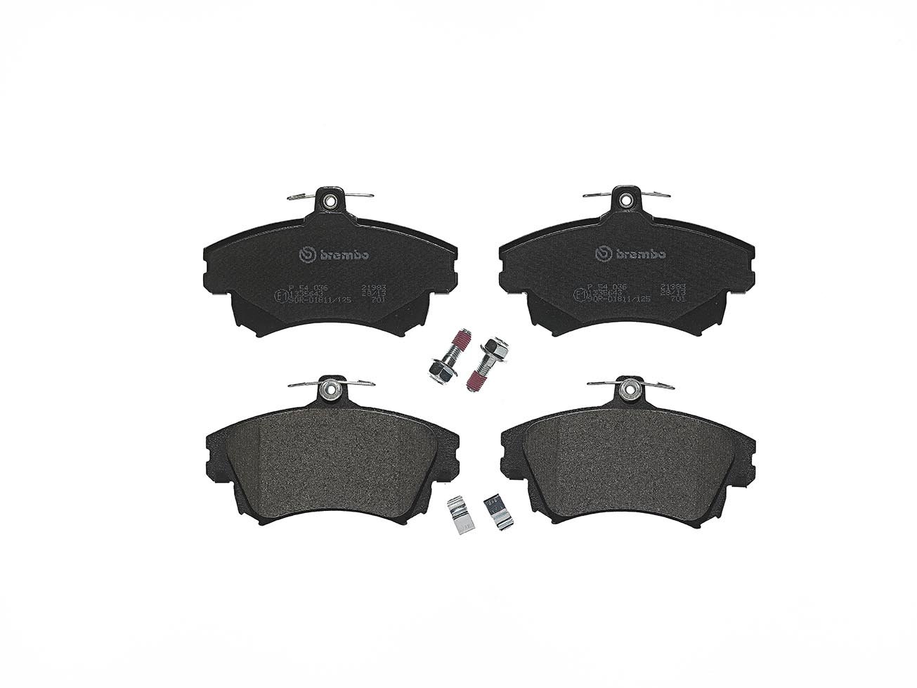 Pastiglie Freno Auto Compatte Brembo P 54 036 - Pastiglia Freno - Anteriore Materiale Attrito Alta Qualità