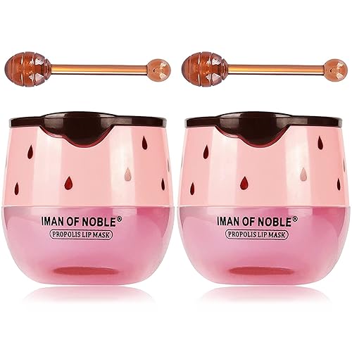 2 máscaras labiales con vitamina E de fresa, bálsamo labial pote de miel, hidratante y prevención exfoliante labial seco y agrietado, reduce las disponible en Yaxa Venezuela