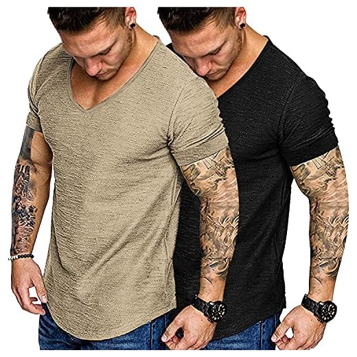 COOFANDY Men Muscle Athletic T Shirt Hipster Bodybuilding Longline Classic Tee