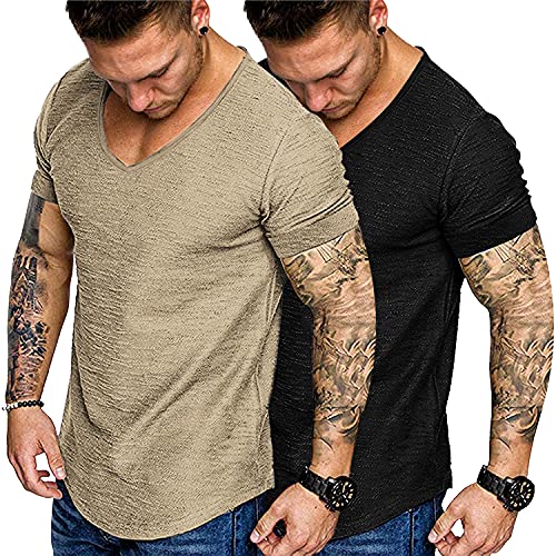 Coofandy men muscle athletic t shirt hipster bodybuildi…