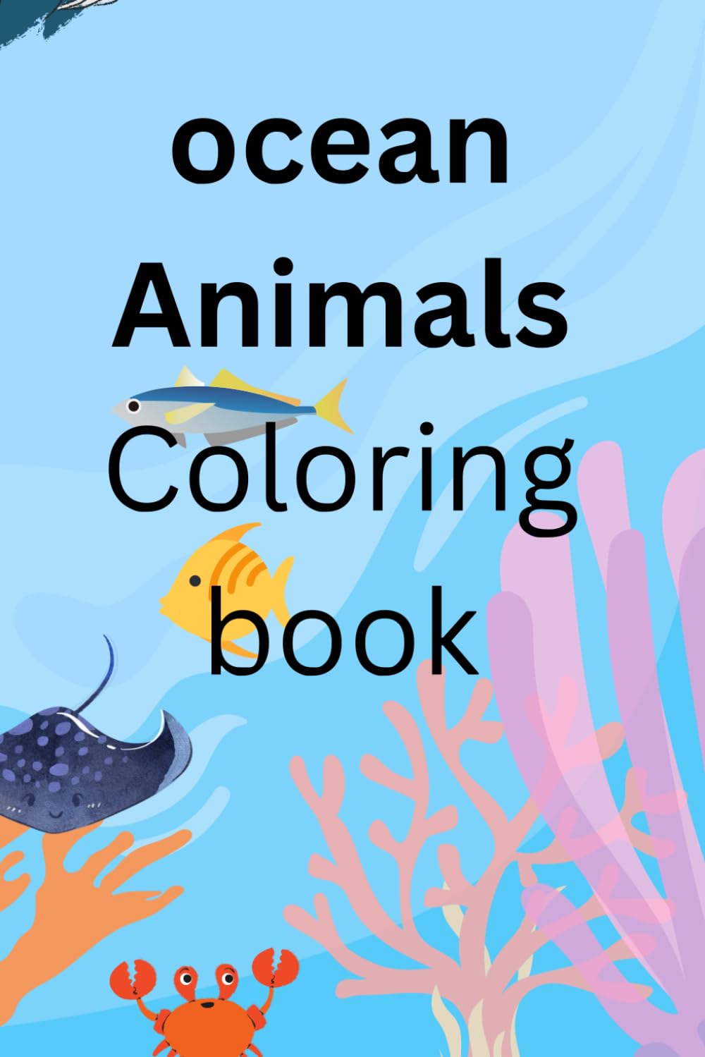 Ocean animals coloring book