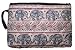 Makeup Cosmetic Bag Travel Pencil Pen Case Purse Pouch Elephant Canvas Unique Handmade (Blue & Red)