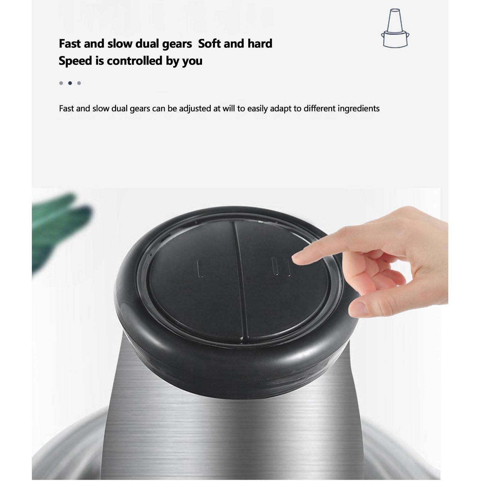 Picadora Carne Multifunción Alimentos, Picadora Carne Eléctrica Doméstica Cortadora Verduras Acero Inoxidable Totalmente Automática para Carne, Pescado, Verduras y Comida Bebés,3L,Upgraded