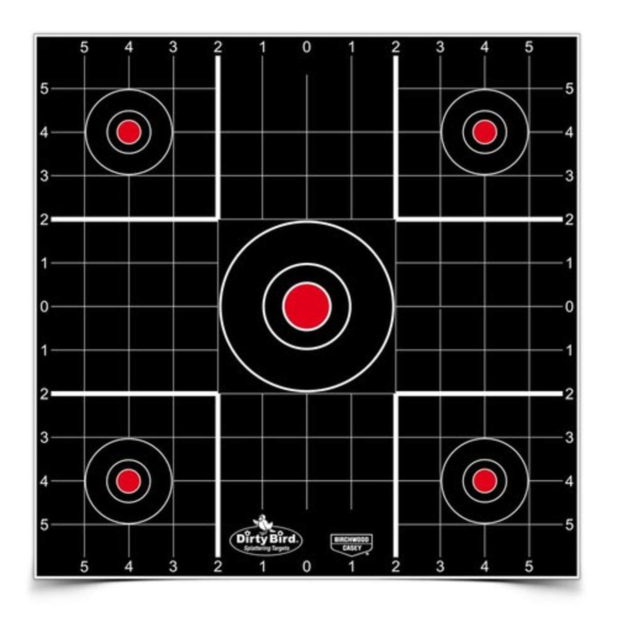 Birchwood Casey Dirty Bird 12" Sight-in White Splattering Targets Practice Shooting for Indoor and Outdoor Use